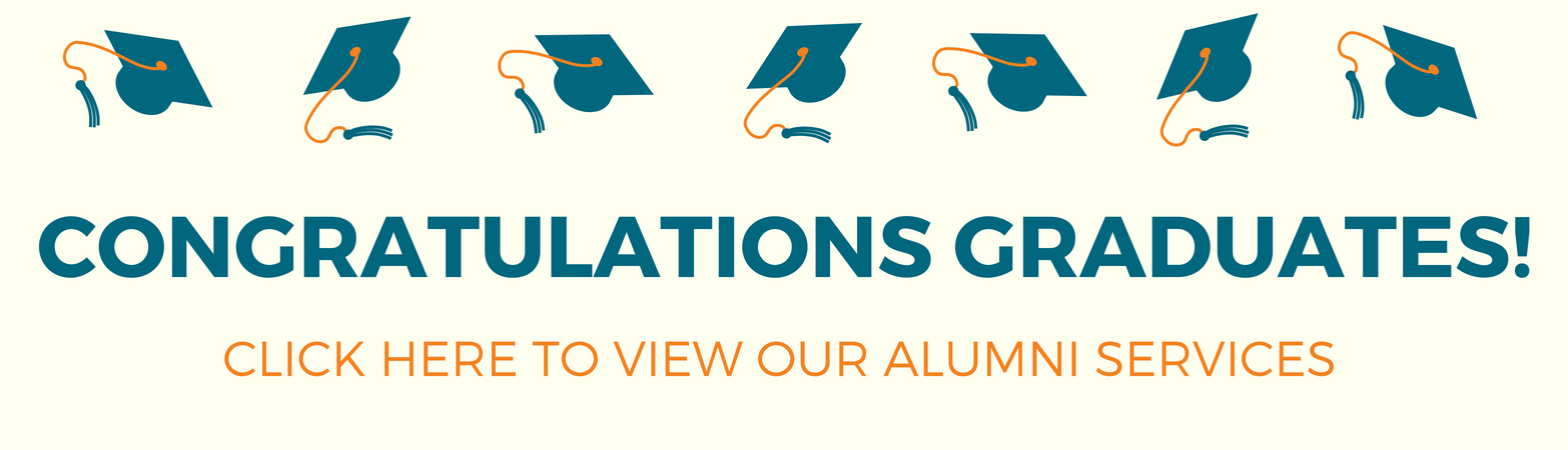 Congratulations graduates! Click here to view our alumni services