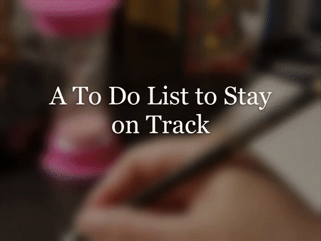 How to stay on track