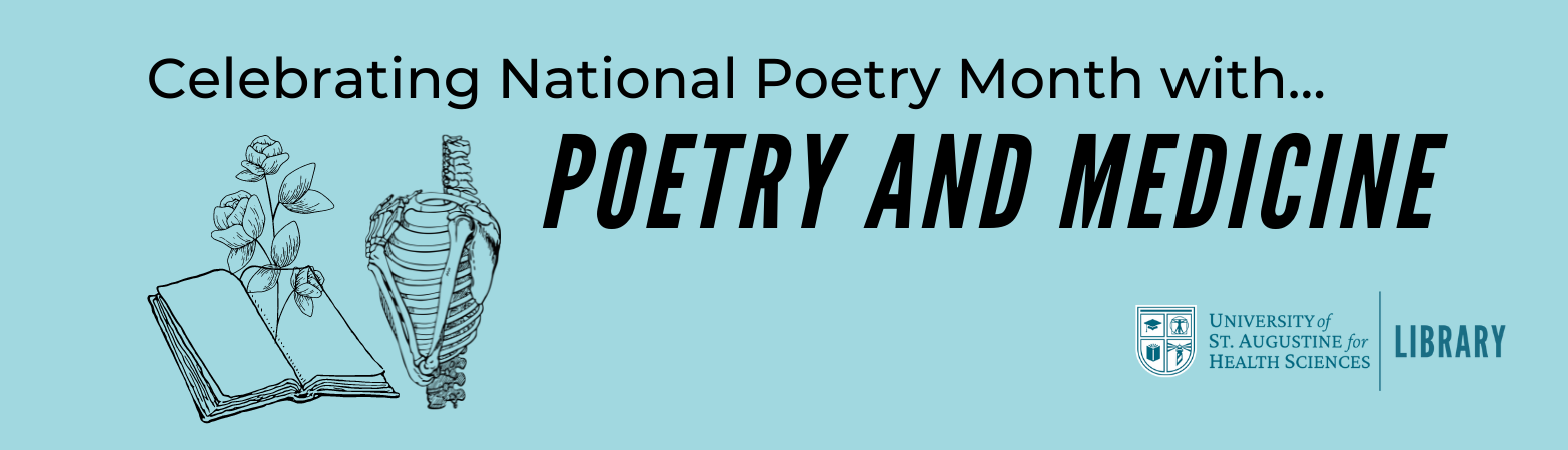 Celebrating National Poetry Month with Poetry and Medicine. USAHS Logo.