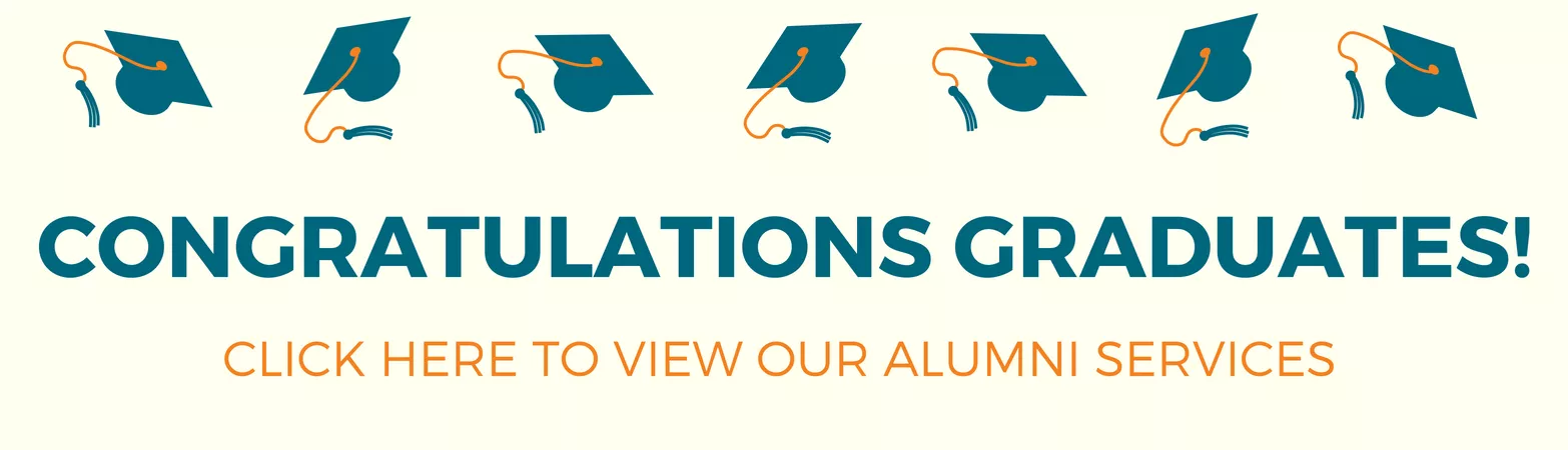 Congratulations graduates! Click here to view our alumni services